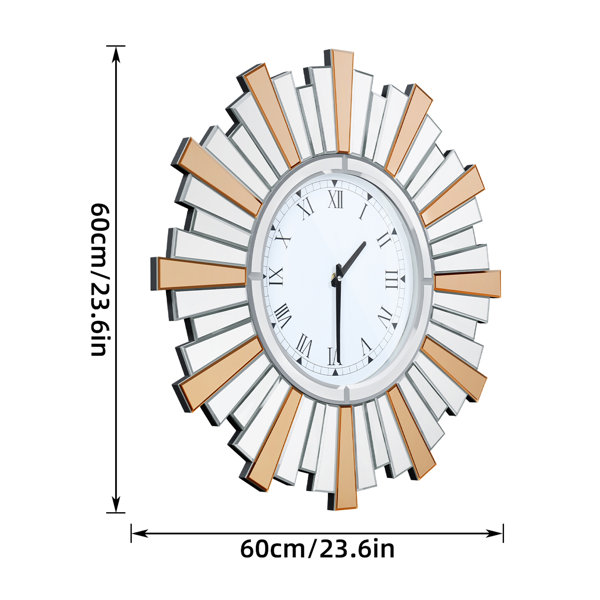 Mercer41 Raynika Glass Wall Clock Wayfair